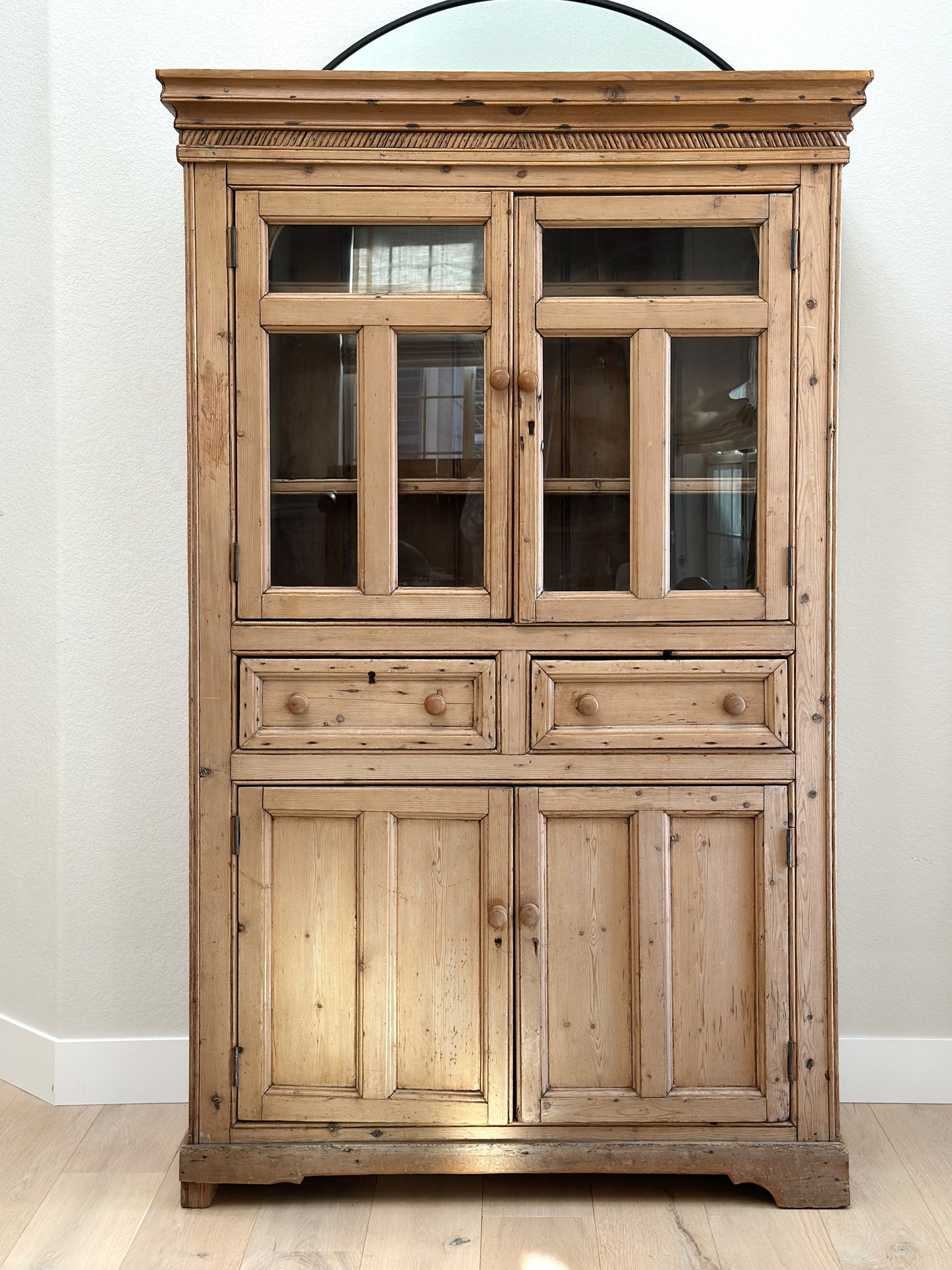 Antique Irish Pine Hutch/Cabinet