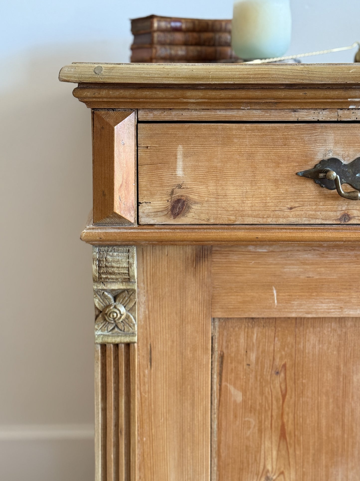 Antique English Pine Sideboard