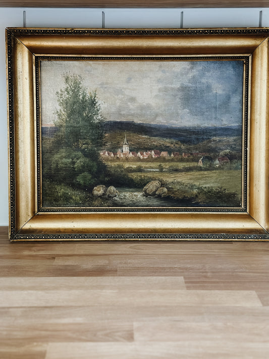 Original Antique European Oil Painting