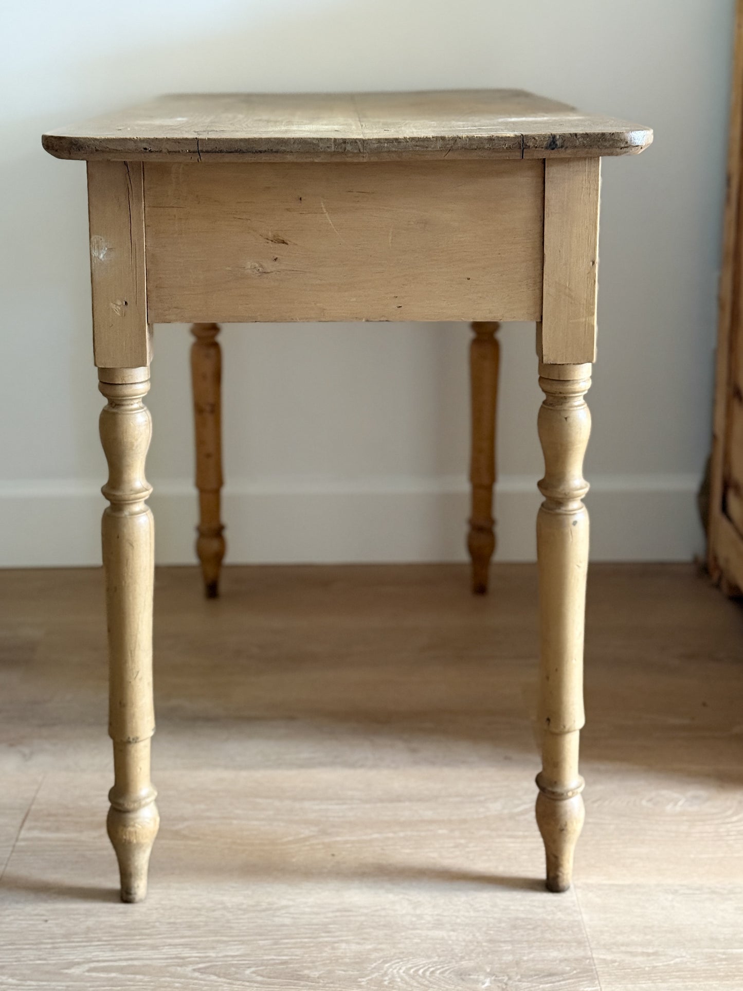 Antique English Pine Accent Table/Desk