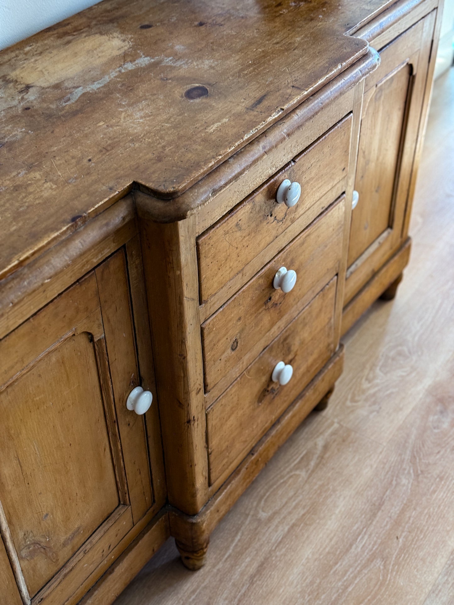 Antique 19th Century English Pine Sideboard