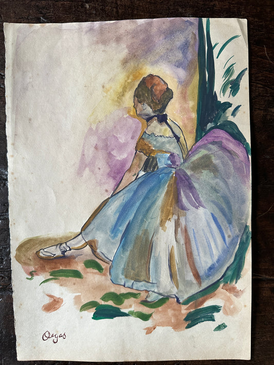 Antique Degas Watercolor (reproduction)