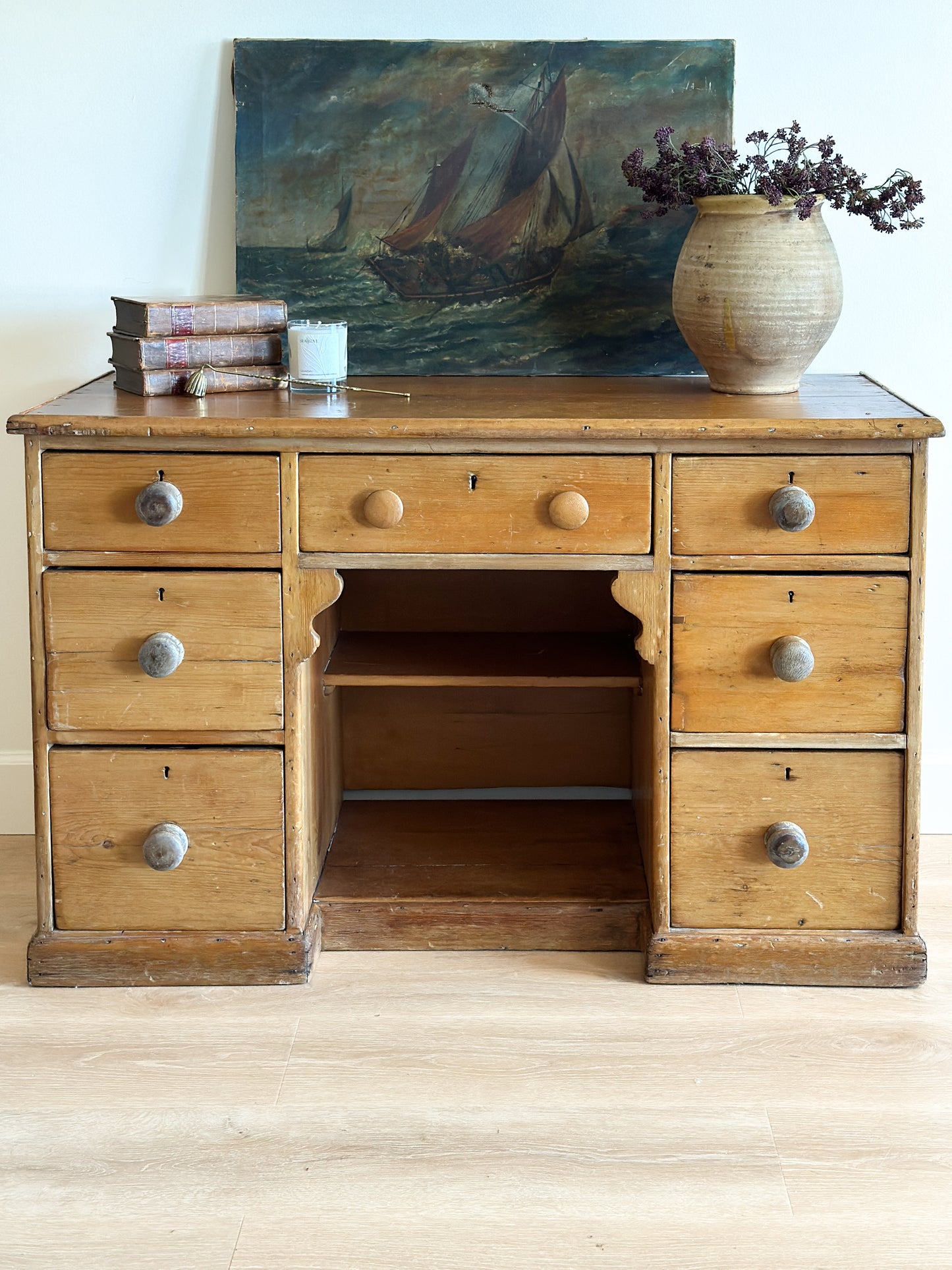 Antique European Pine Desk