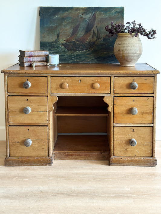 Antique European Pine Desk