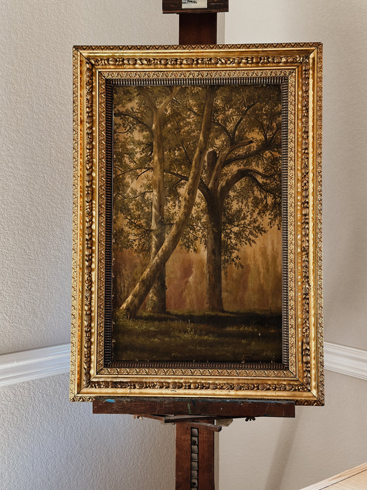 Antique Original Oil Painting, c.1886 Laura King