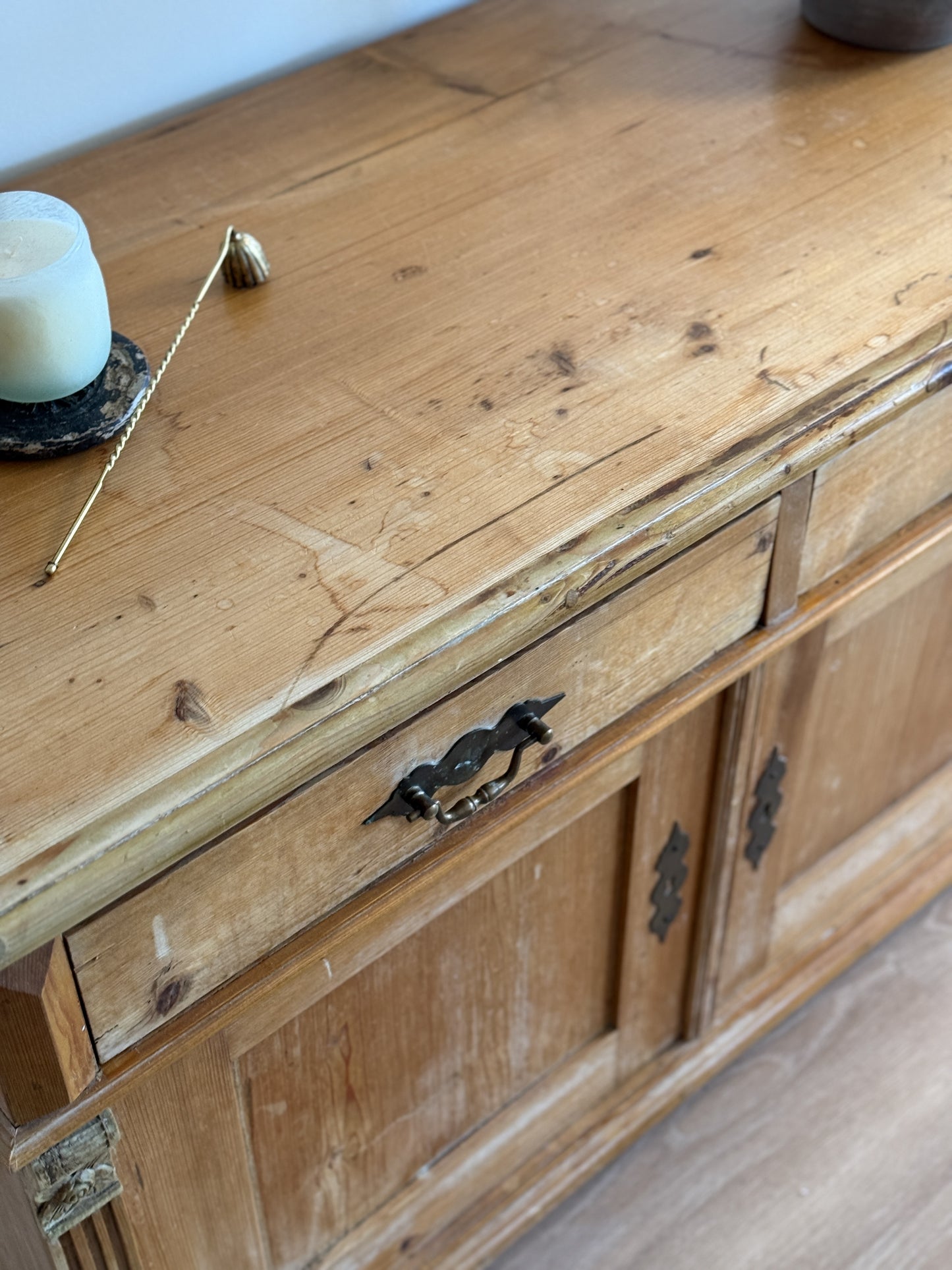 Antique English Pine Sideboard