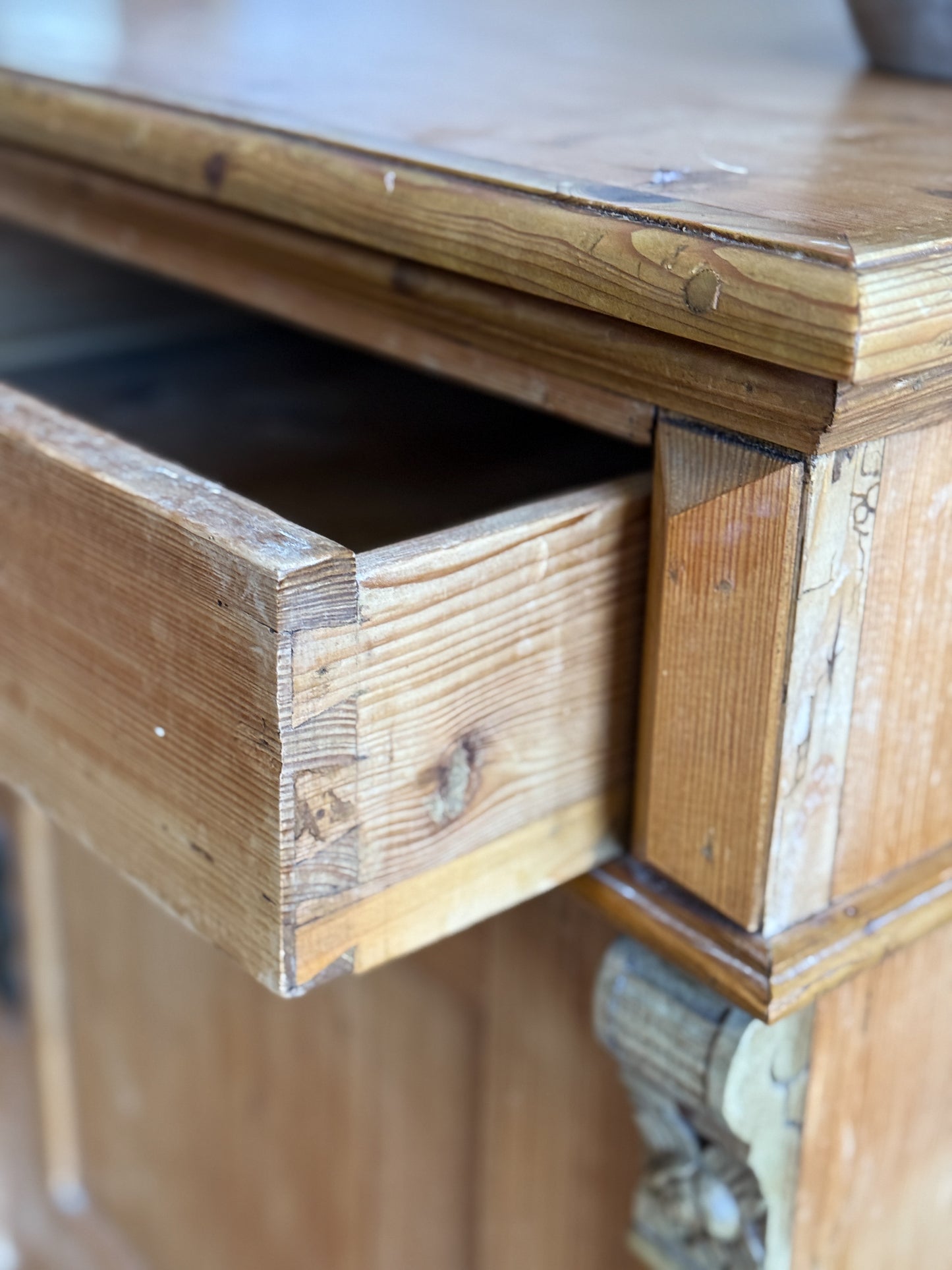 Antique English Pine Sideboard