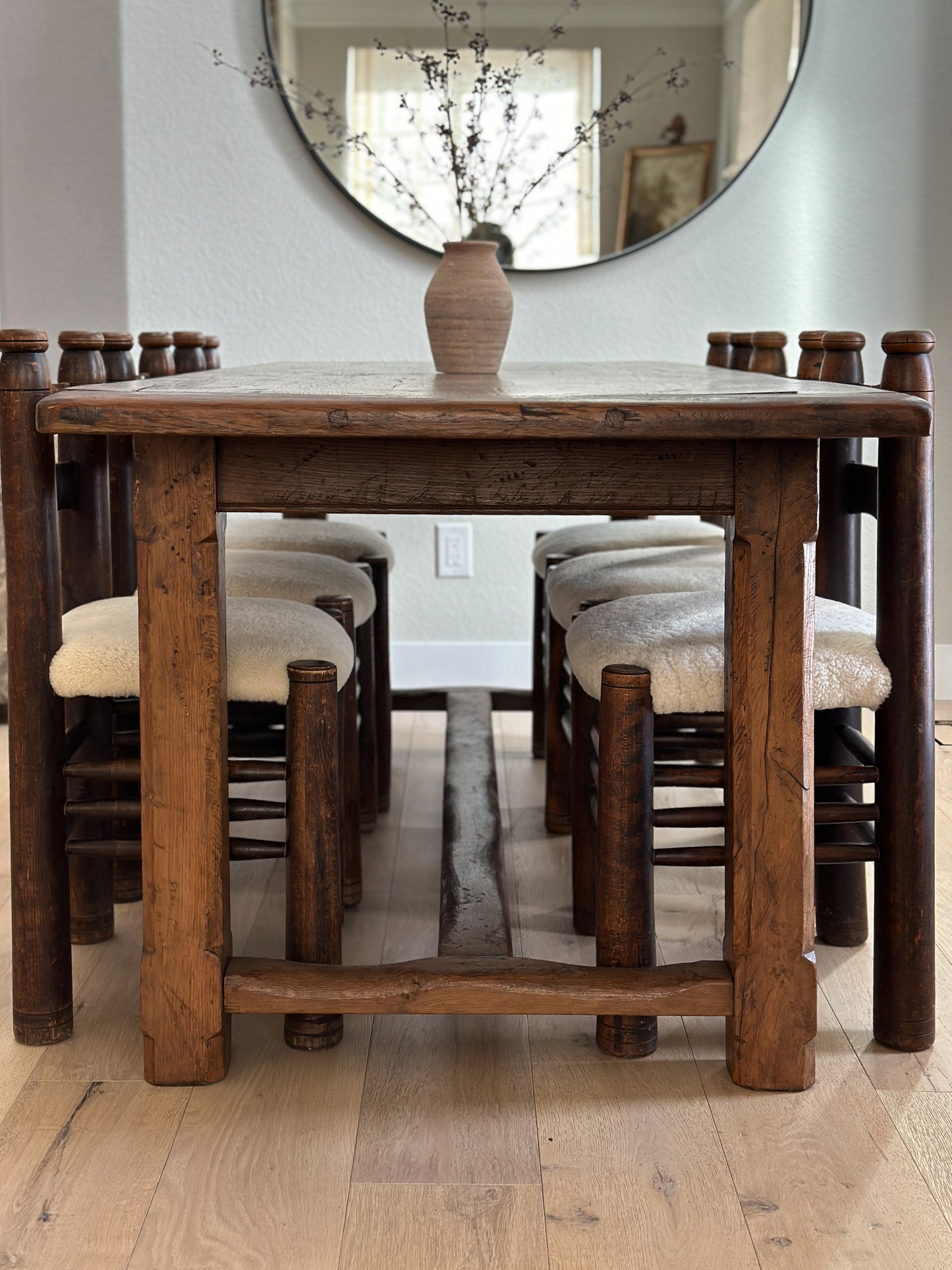Antique 19th Century French Walnut Dining Table