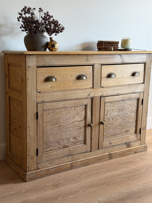 Antique English Pine Sideboard