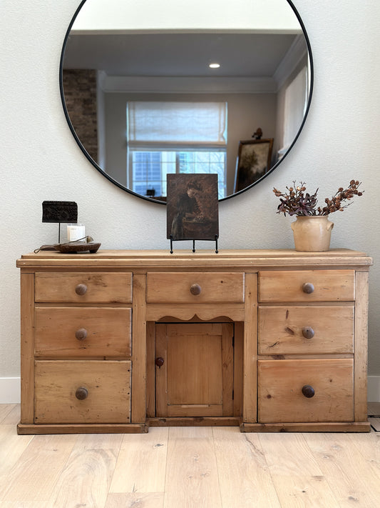 Antique English Pine Sideboard/Dresser Base