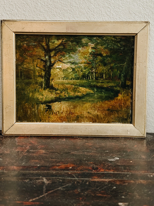 Original Mid Century English Oil Painting by H. Simpson