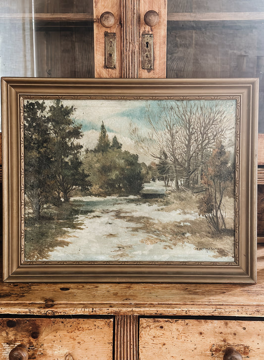 Antique 19th c. Oil Painting, by T. Mortimer Fleming