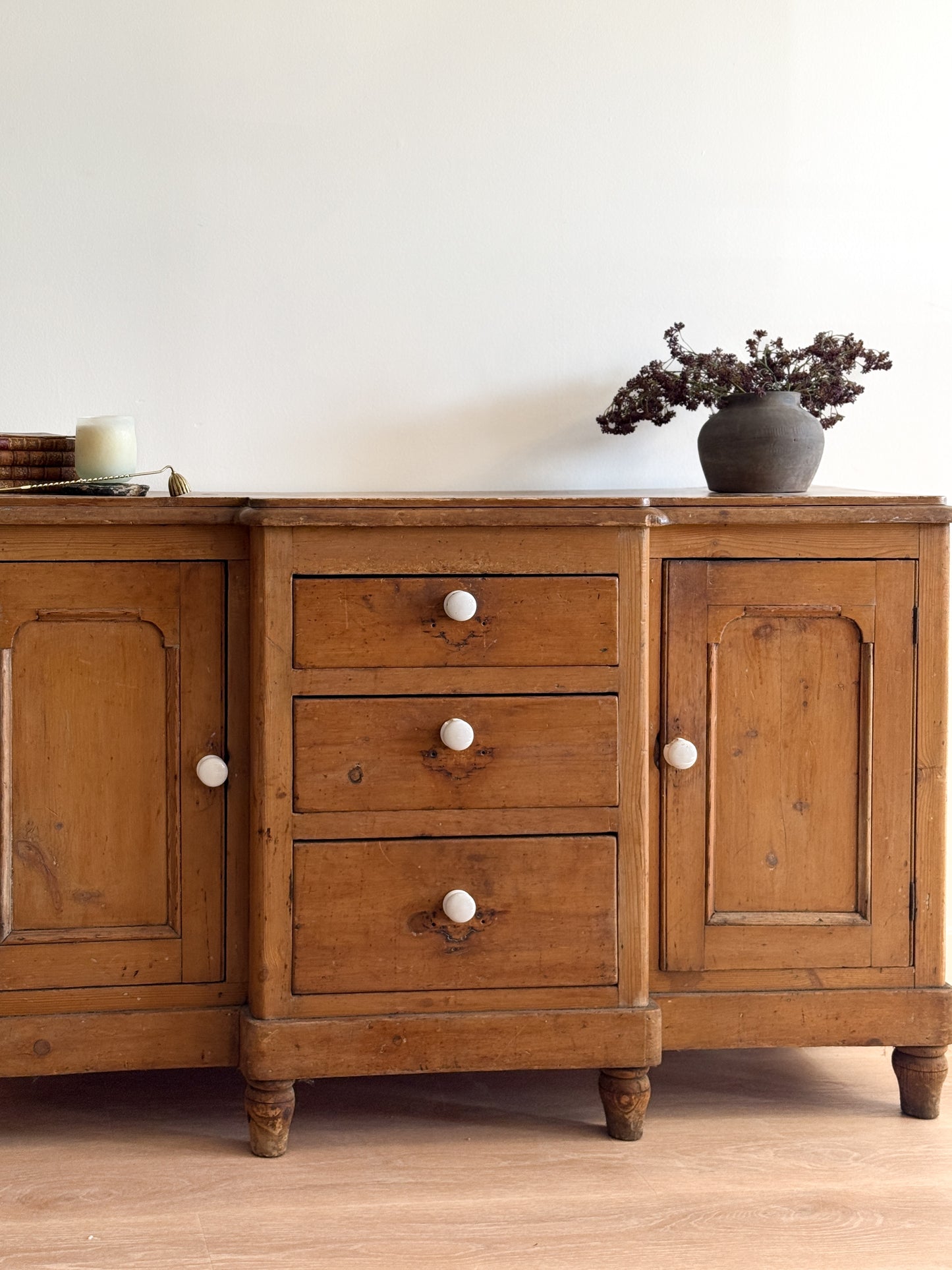 Antique 19th Century English Pine Sideboard