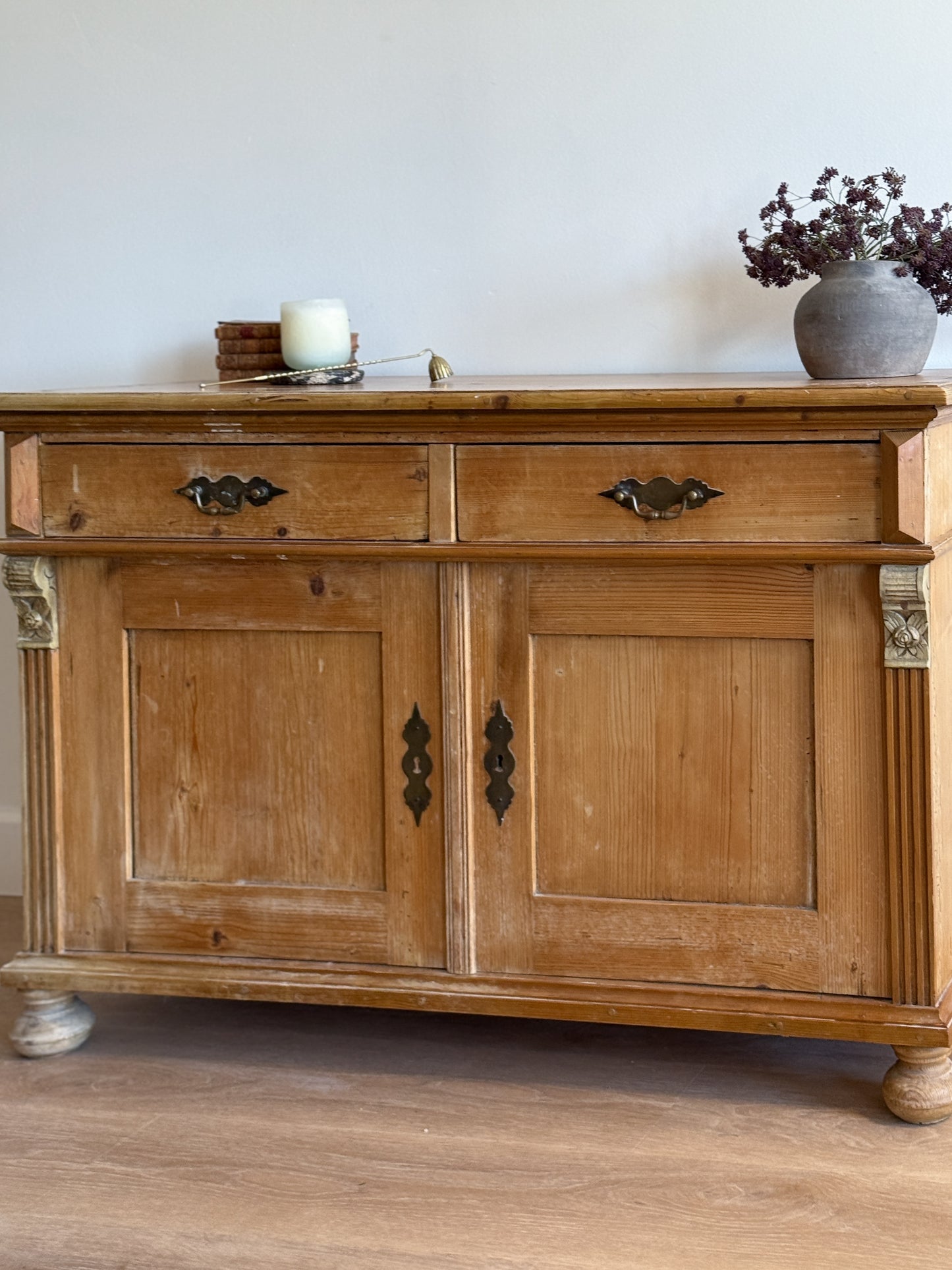 Antique English Pine Sideboard