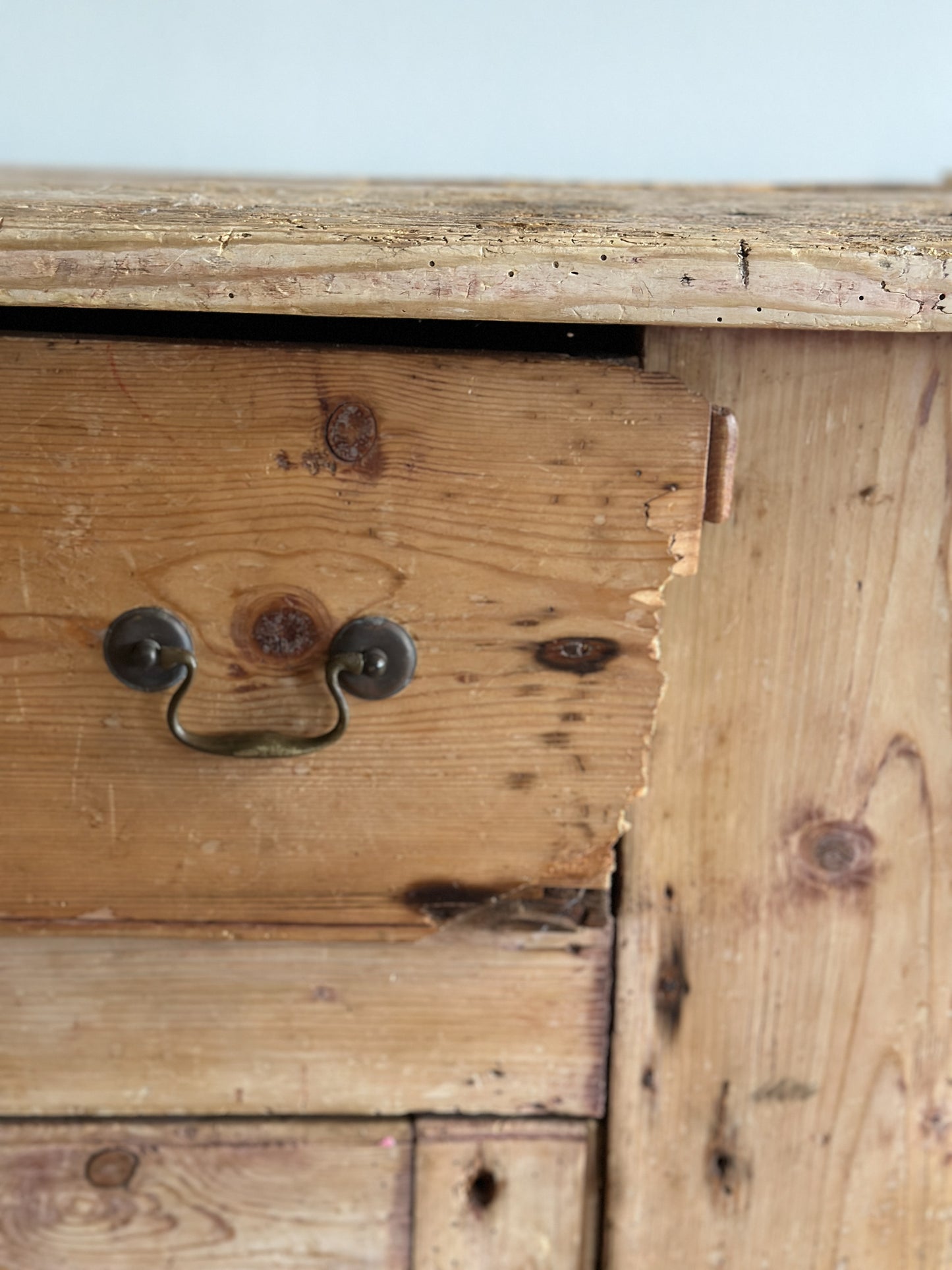 Antique 18th c. English Pine Sideboard