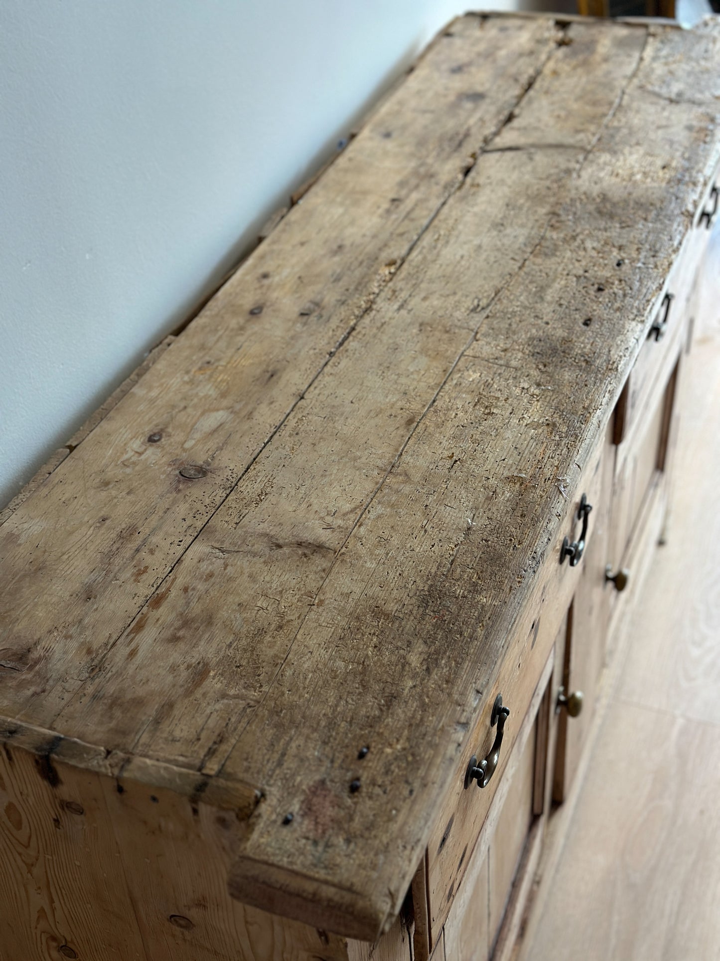 Antique 18th c. English Pine Sideboard