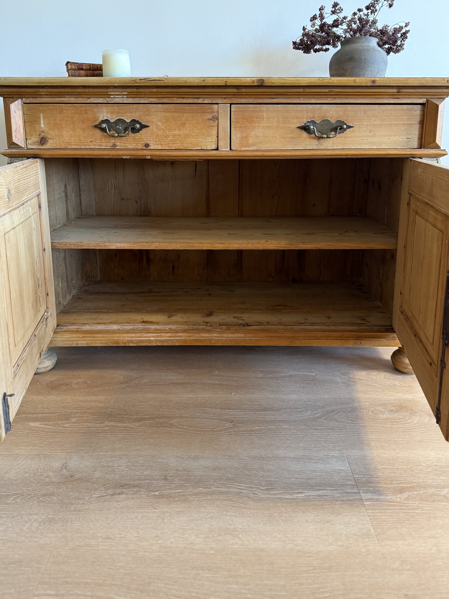 Antique English Pine Sideboard