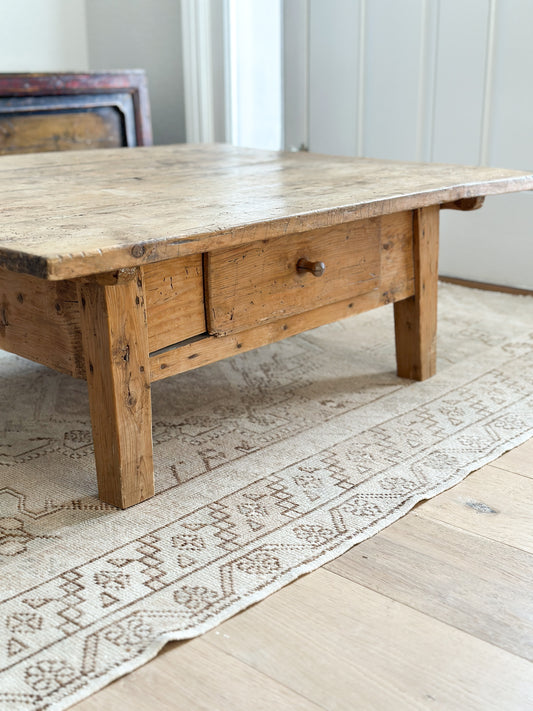 Antique Swedish Pine Coffee Table