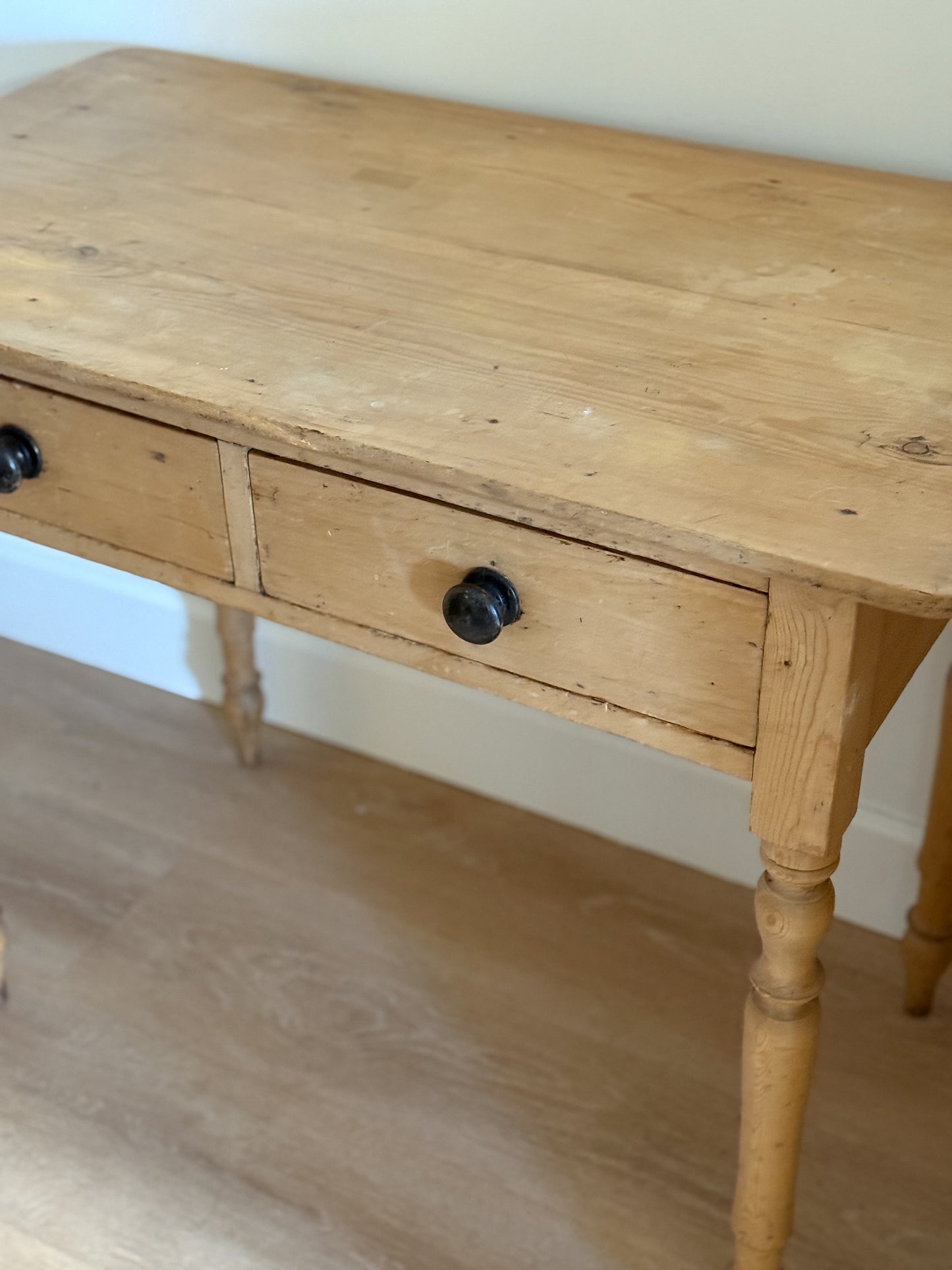 Antique English Pine Accent Table/Desk