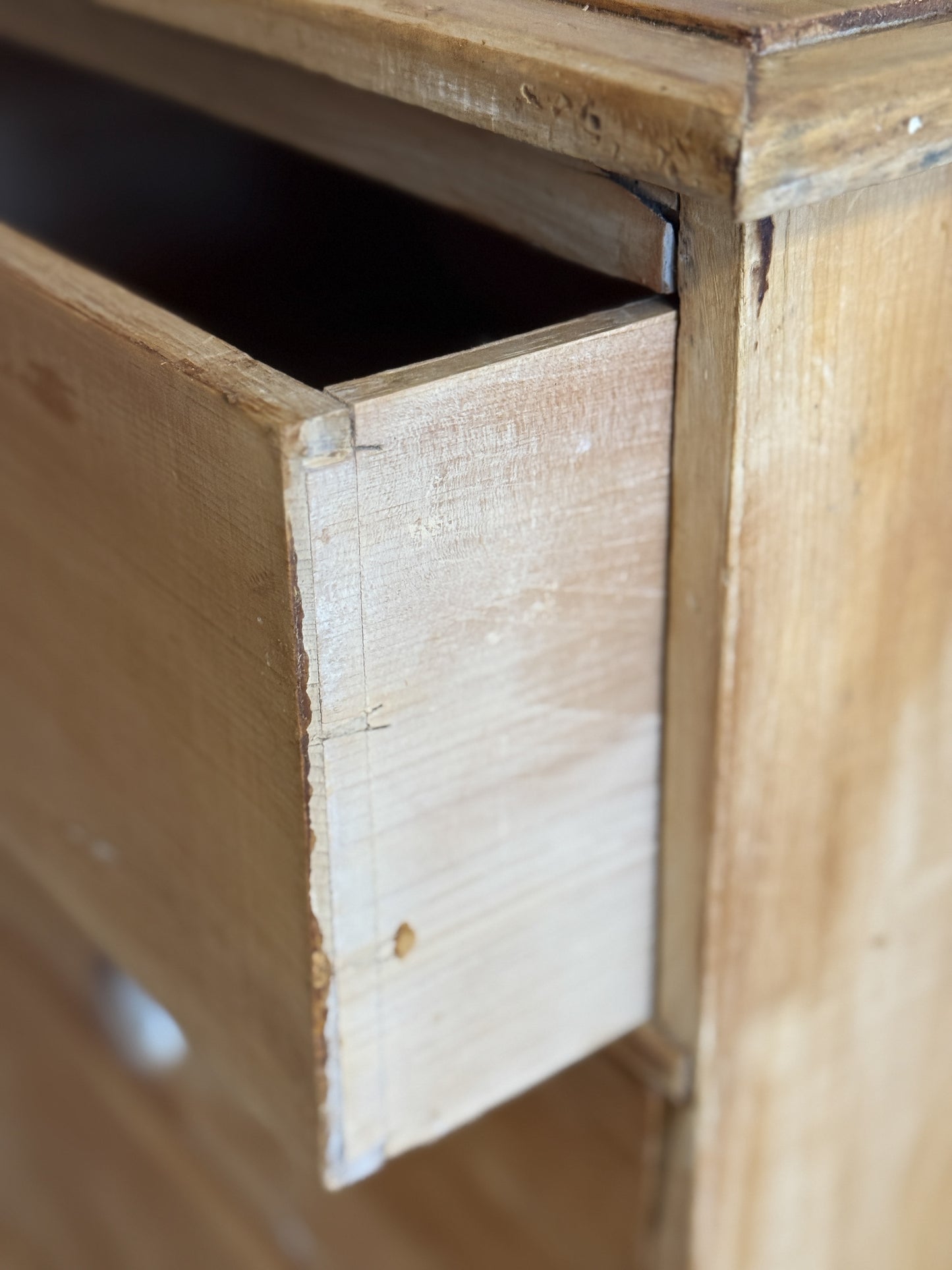 Antique English Pine Dresser, Two over Two