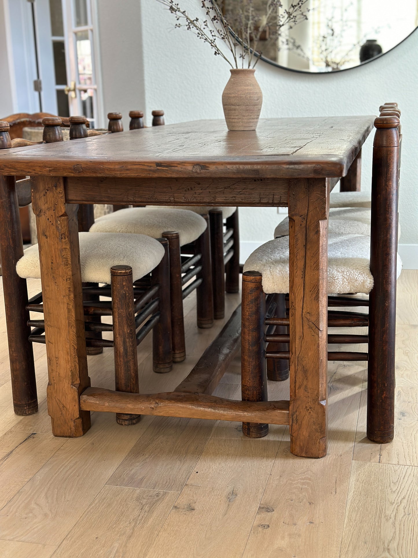 Antique 19th Century French Walnut Dining Table