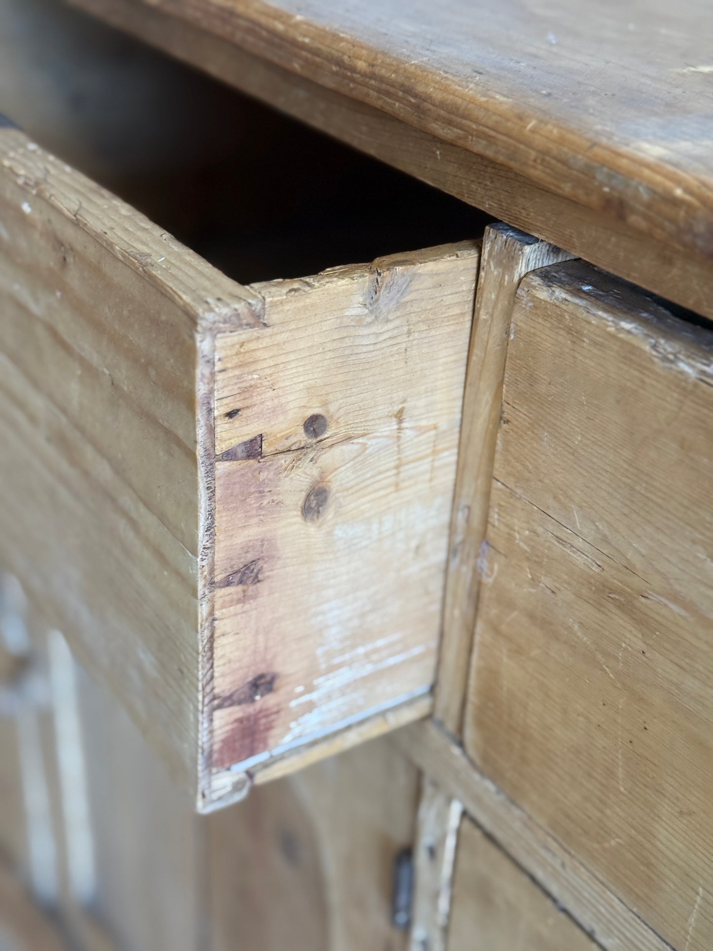 Antique 19th Century English Pine Sideboard