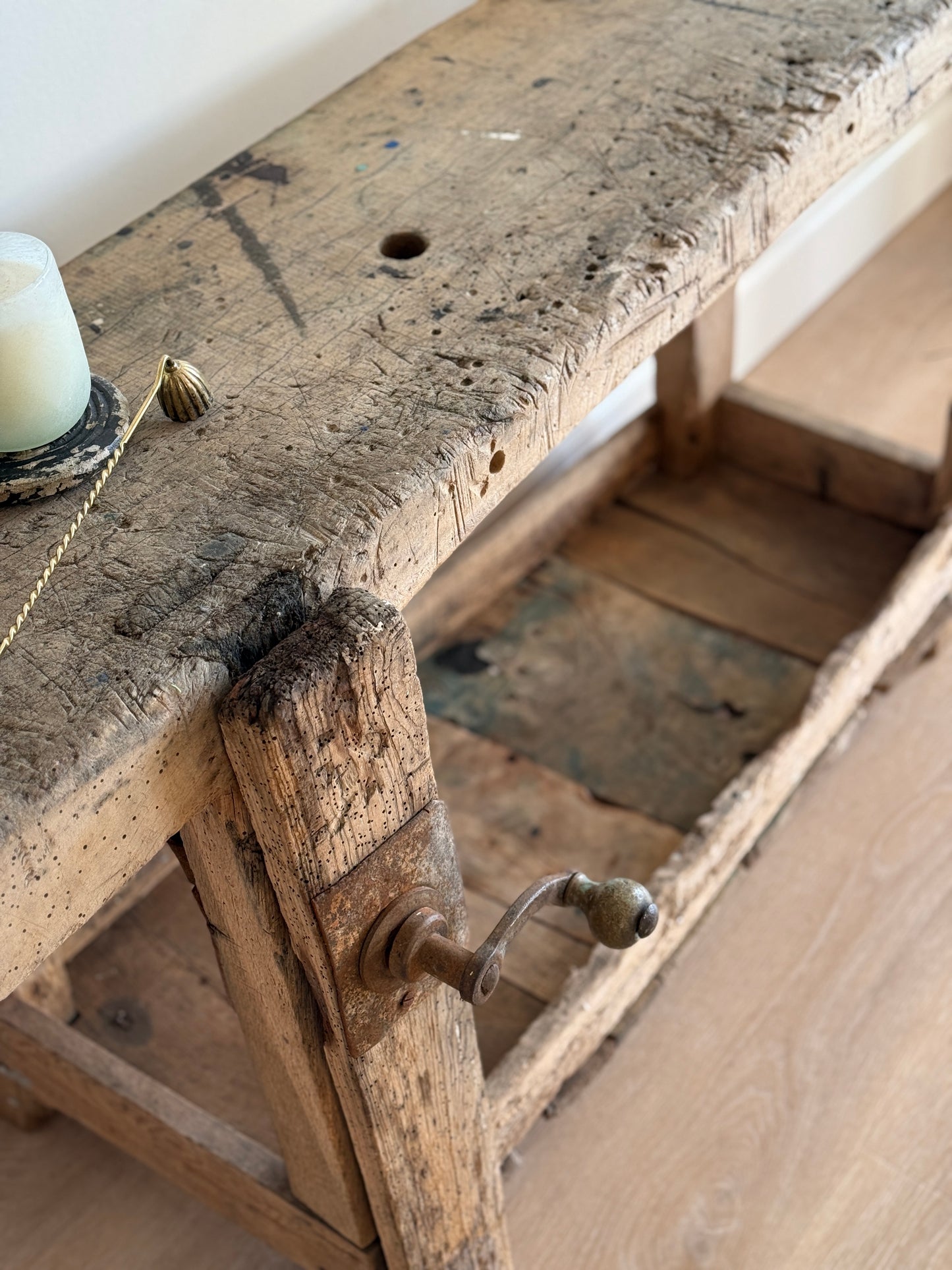 Antique 19th French Carpenter's Work Bench