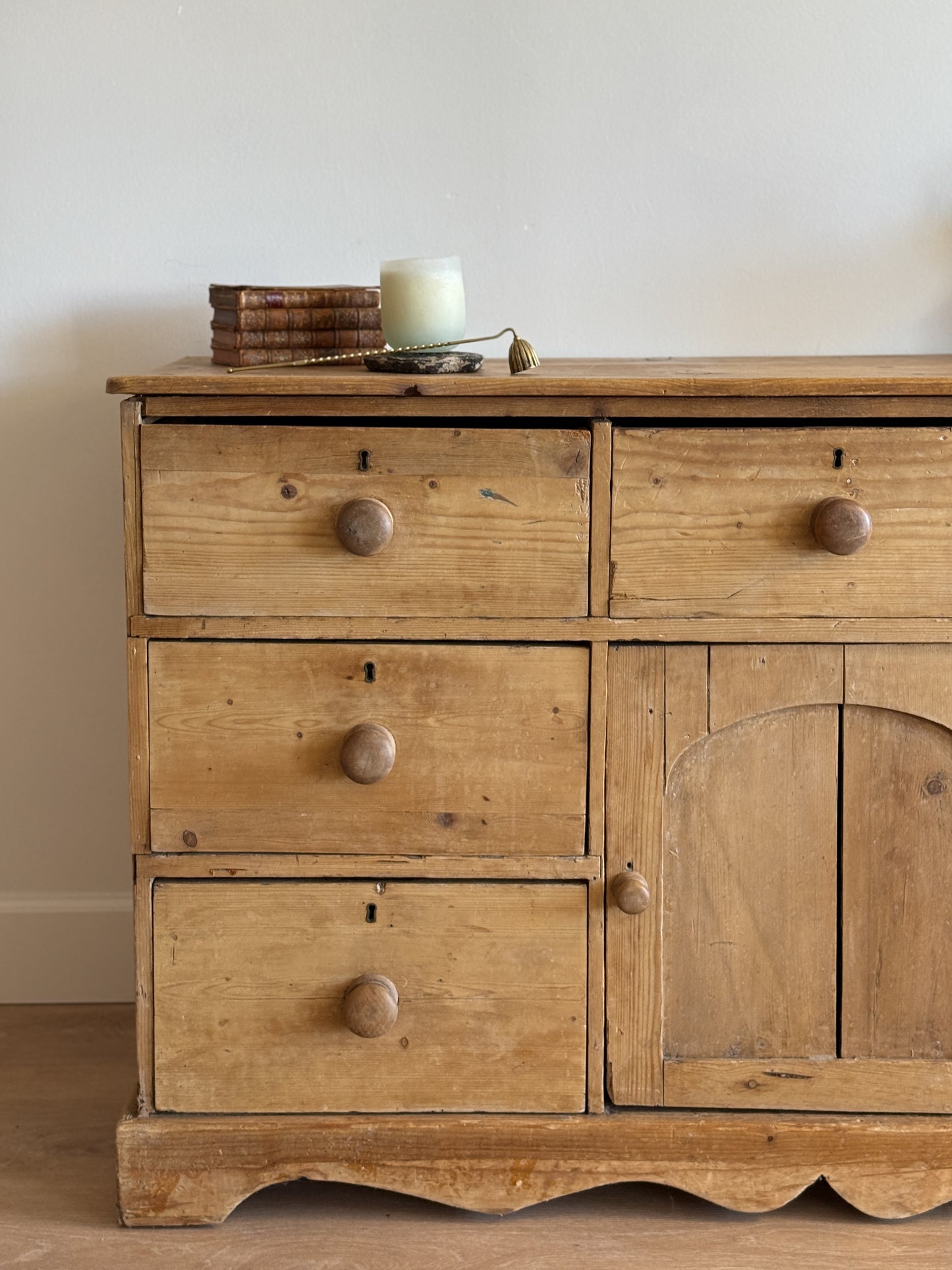 Antique 19th Century English Pine Sideboard