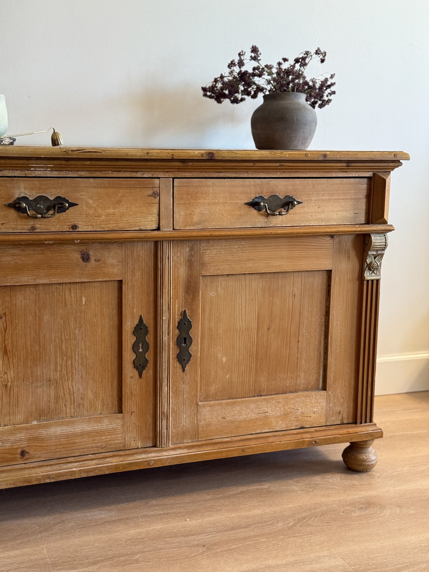 Antique English Pine Sideboard