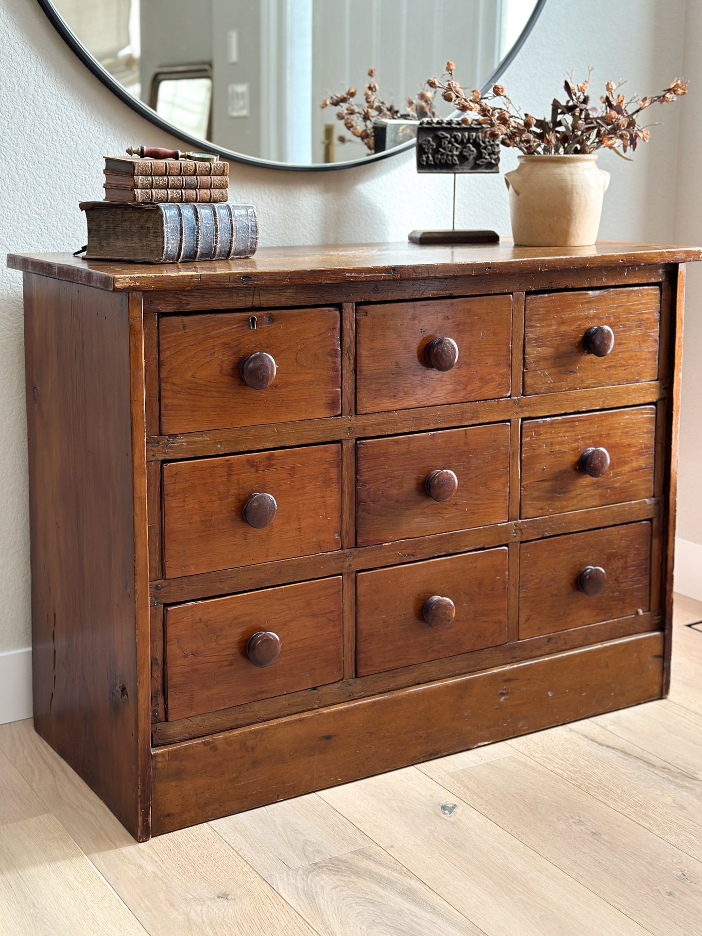 Antique English Pine Sideboard/Chest of Drawers