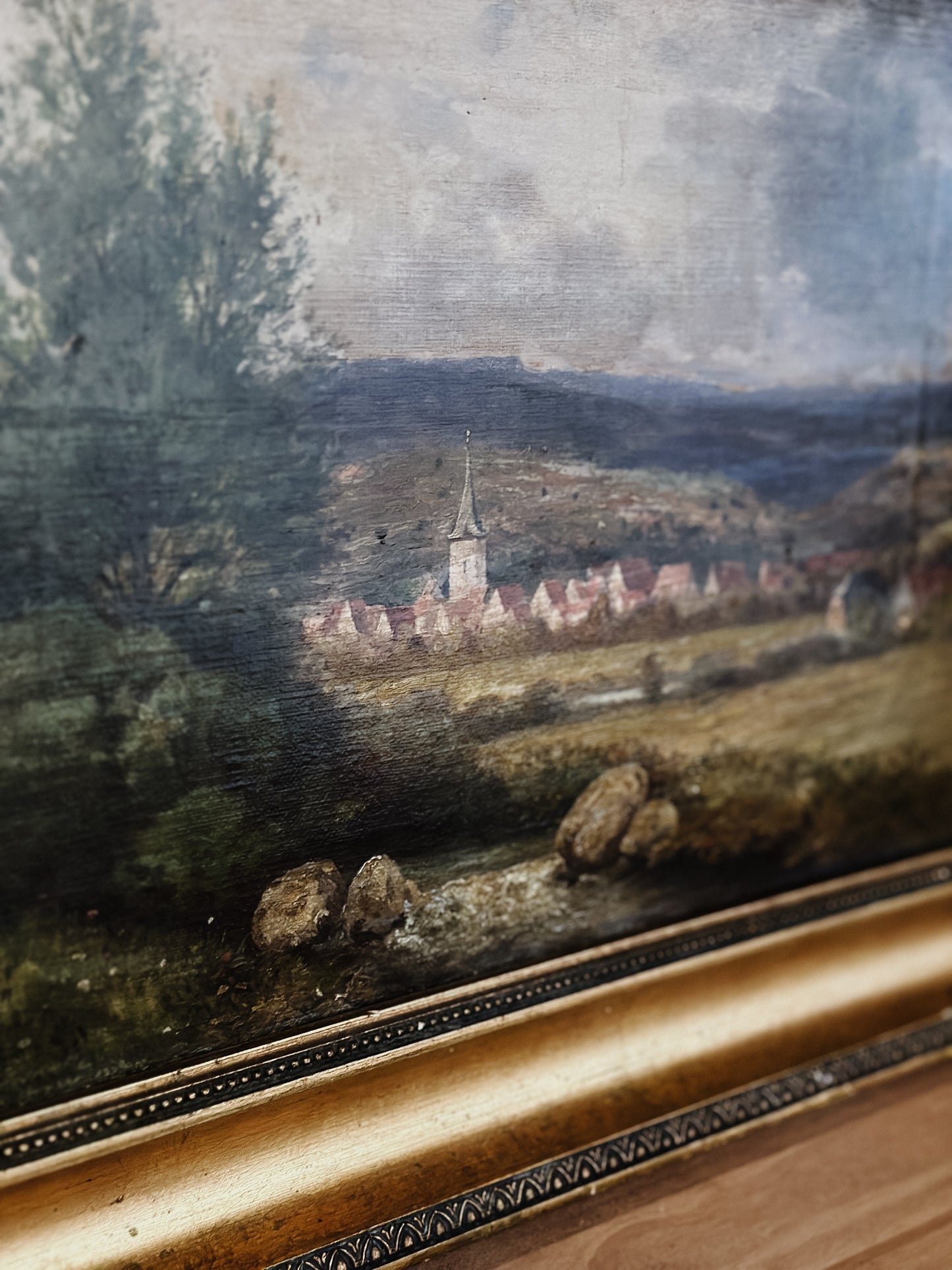 Original Antique European Oil Painting