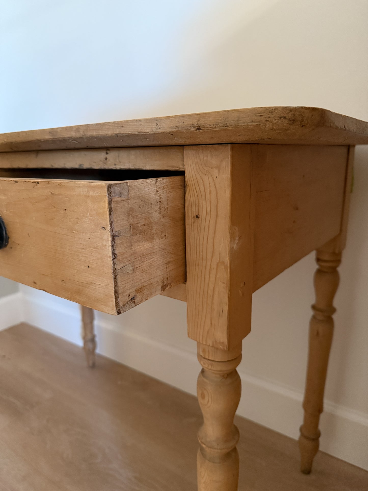 Antique English Pine Accent Table/Desk