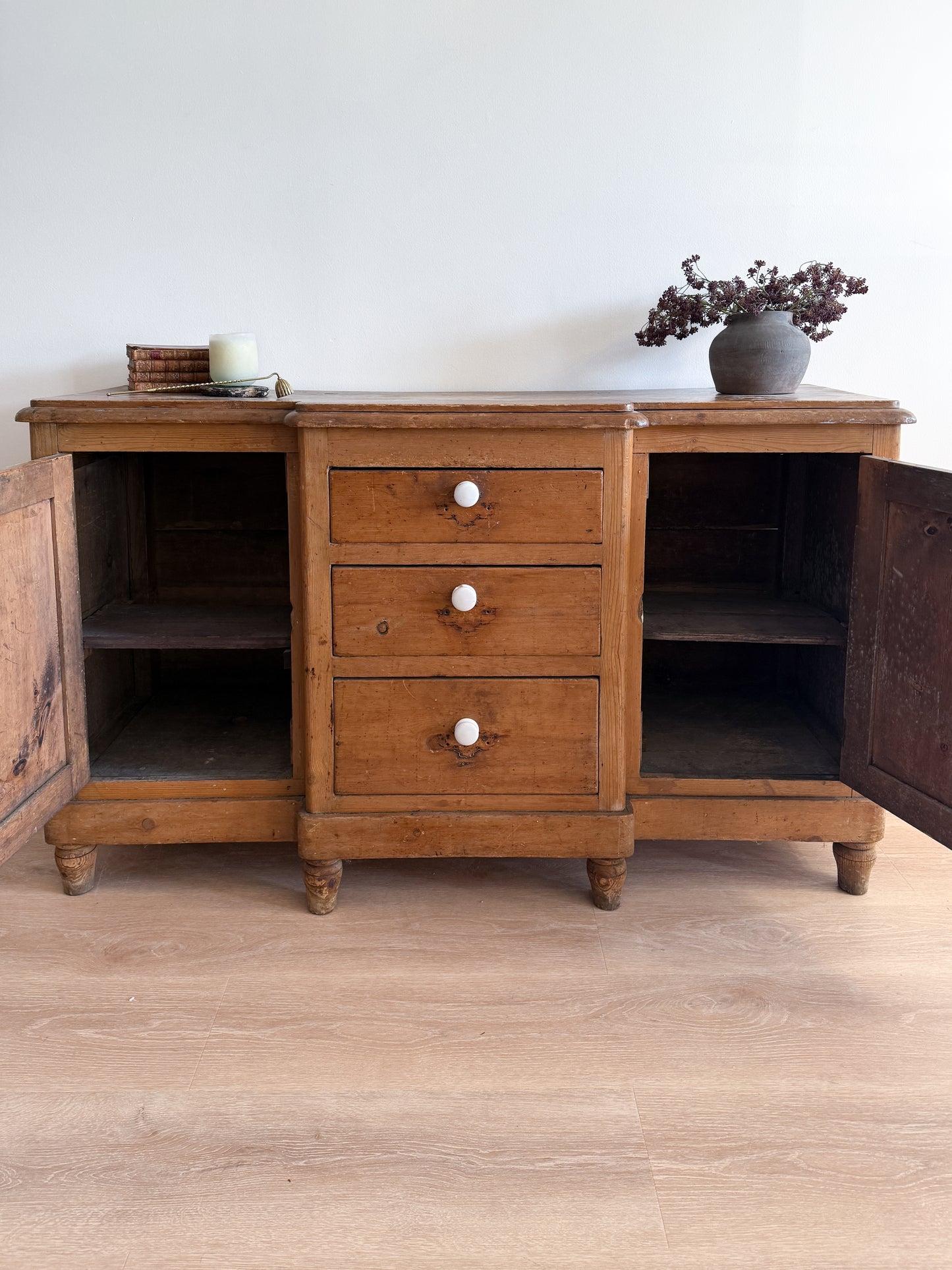 Antique 19th Century English Pine Sideboard