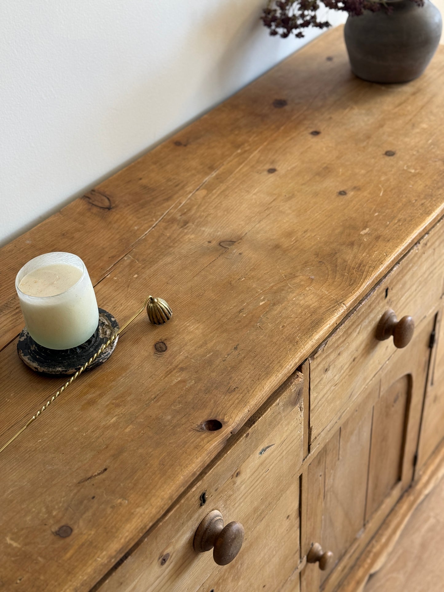 Antique 19th Century English Pine Sideboard