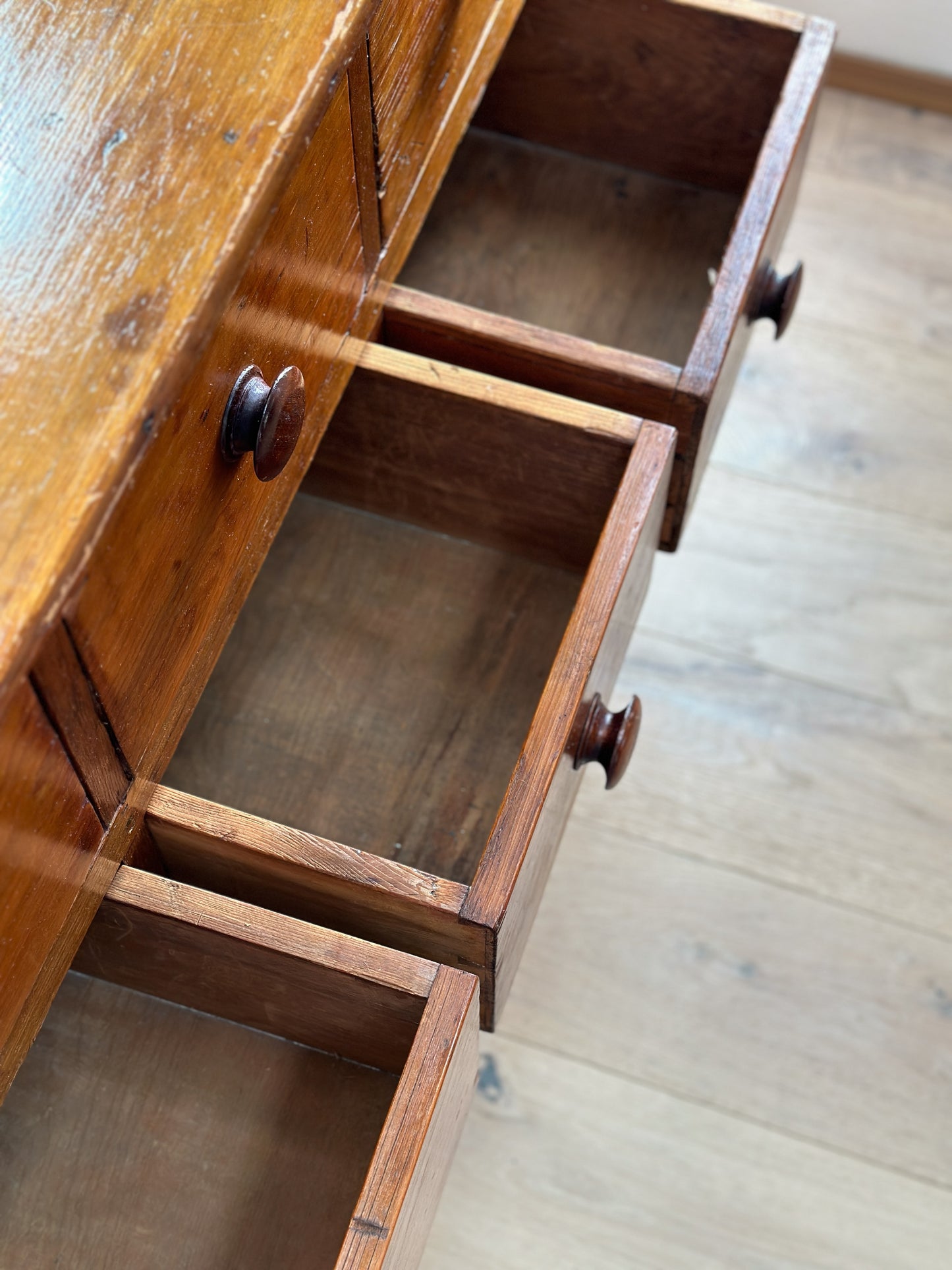 Antique English Pine Sideboard/Chest of Drawers