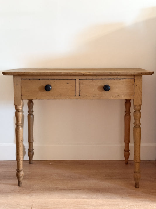 Antique English Pine Accent Table/Desk