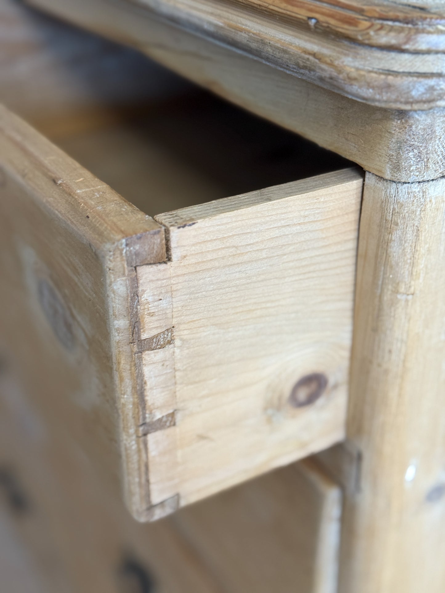 Antique English Pine Dresser, Two over Three