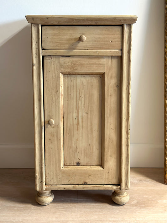 Antique English Pine Nightstand