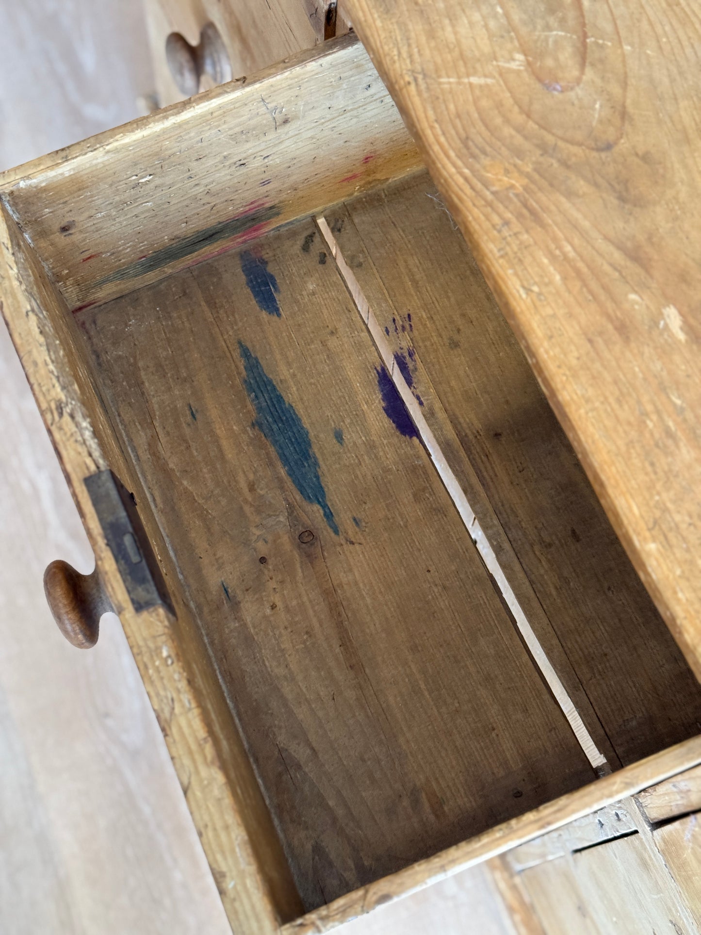 Antique 19th Century English Pine Sideboard