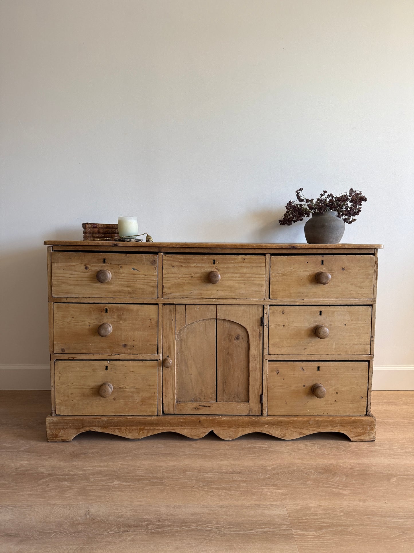 Antique 19th Century English Pine Sideboard