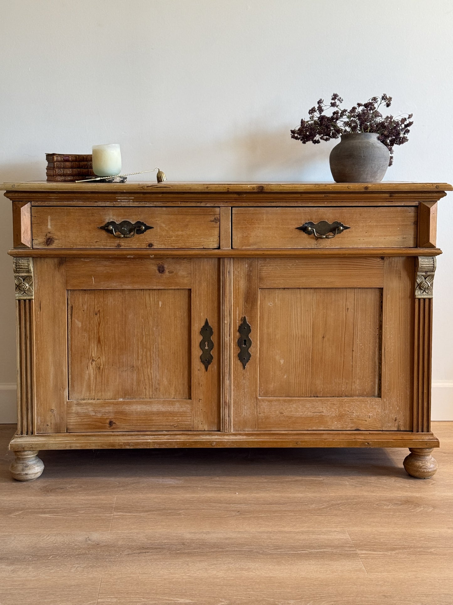 Antique English Pine Sideboard