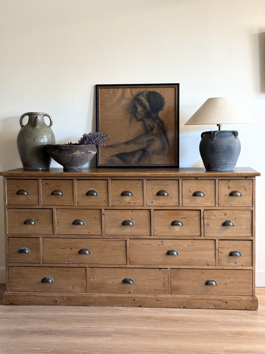 Antique Pine Apothecary Cabinet/Sideboard