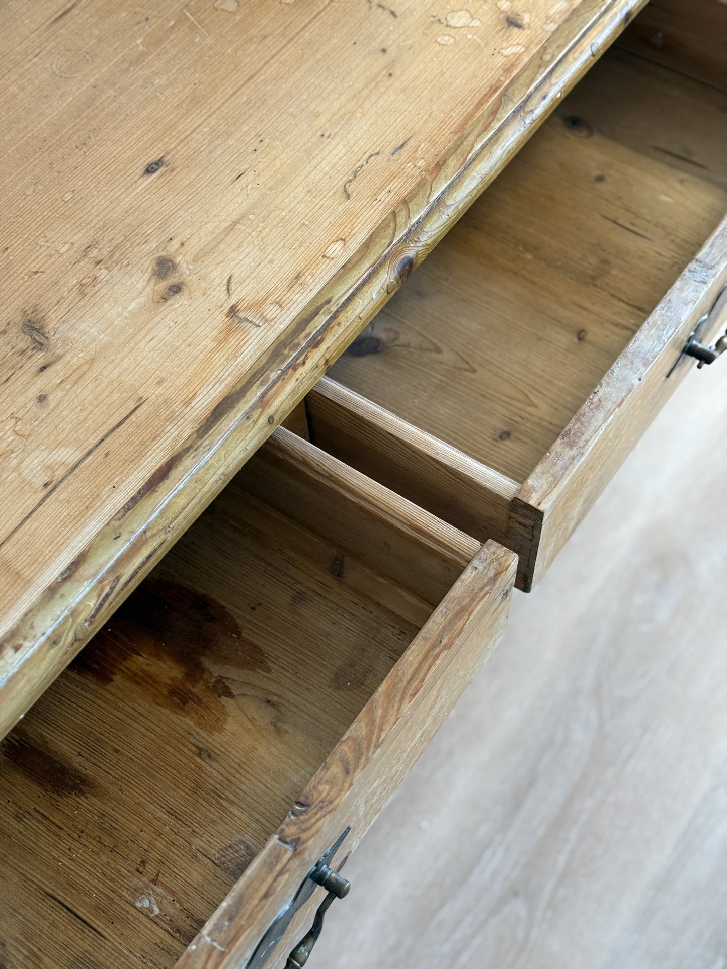 Antique English Pine Sideboard