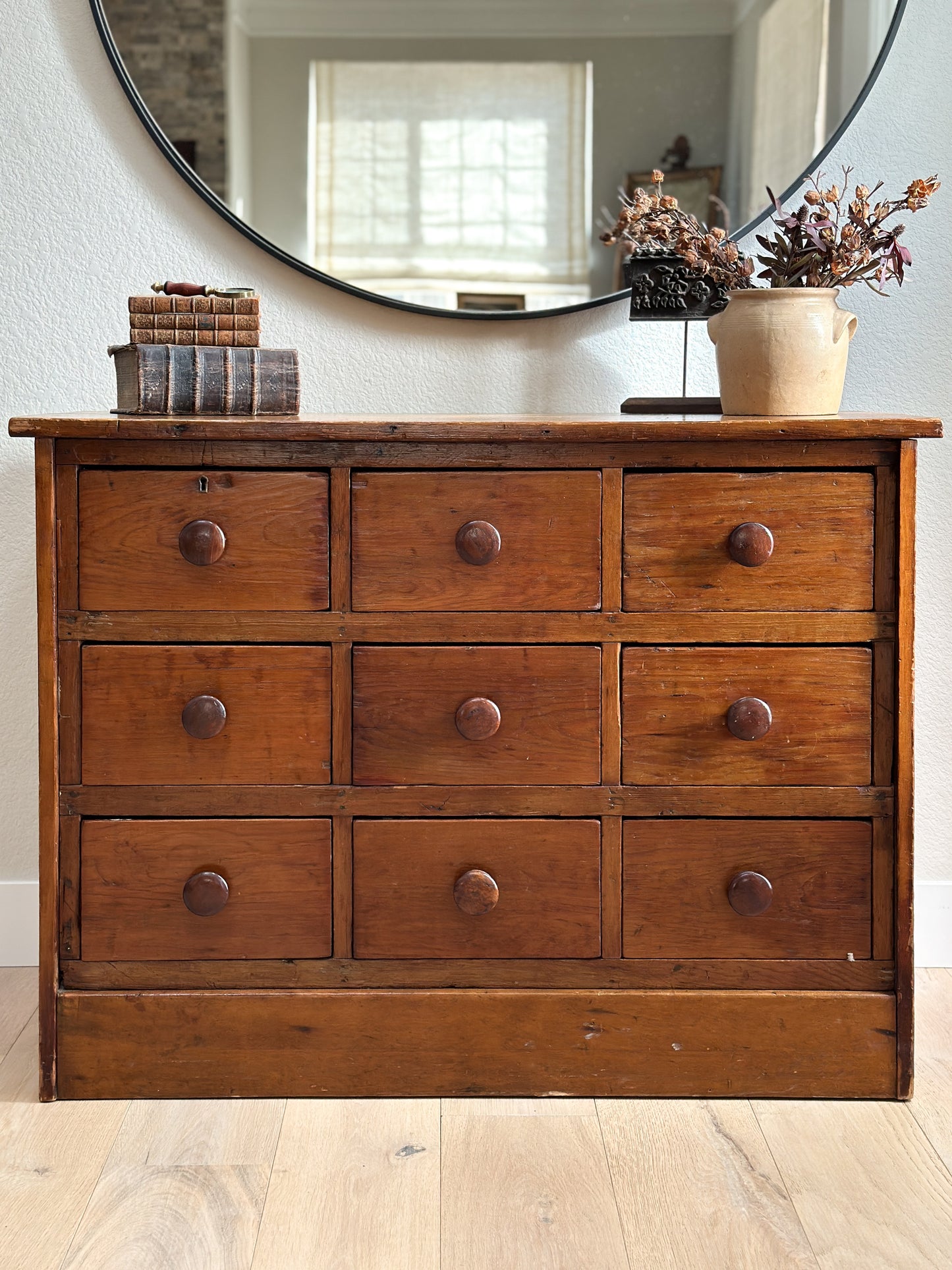 Antique English Pine Sideboard/Chest of Drawers