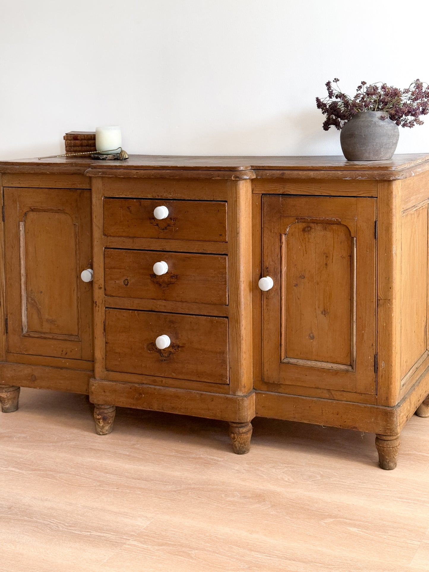 Antique 19th Century English Pine Sideboard