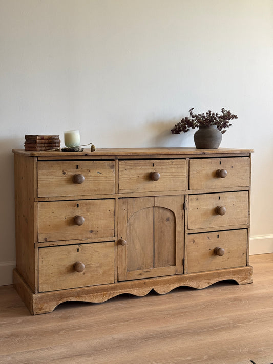 Antique 19th Century English Pine Sideboard