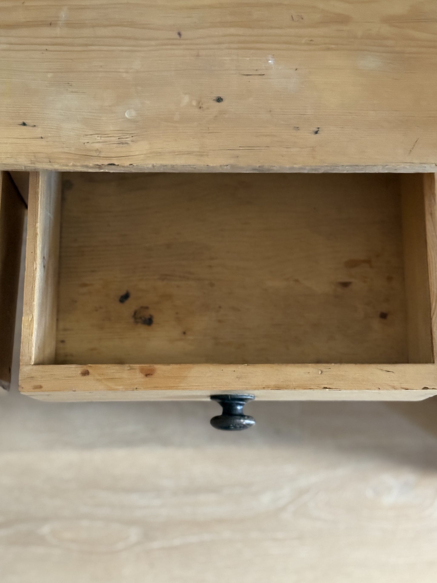 Antique English Pine Accent Table/Desk