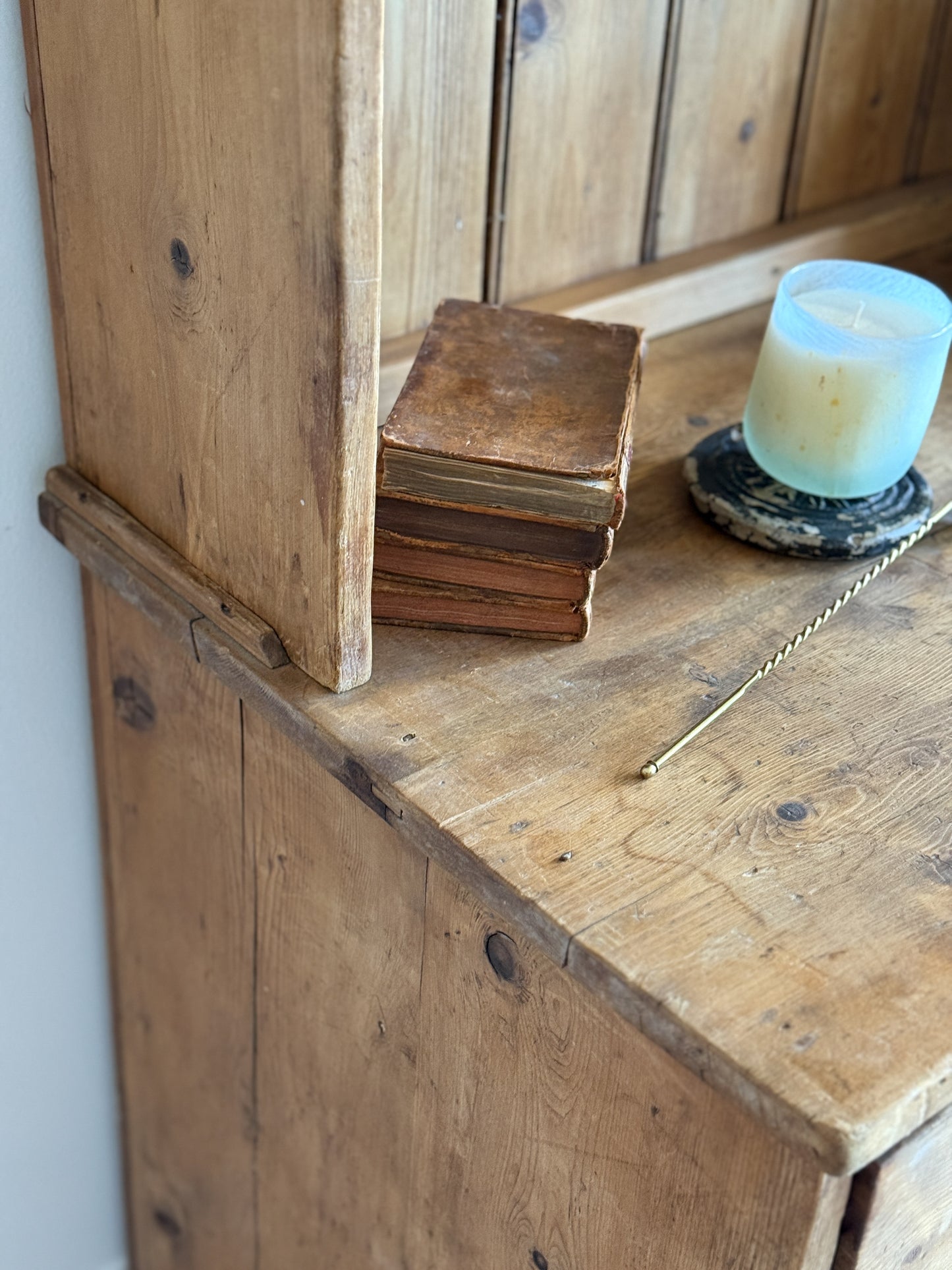 Antique Pine Mail Sorter Hutch