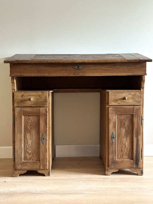 Antique English Pine Clerk/Drafting Desk