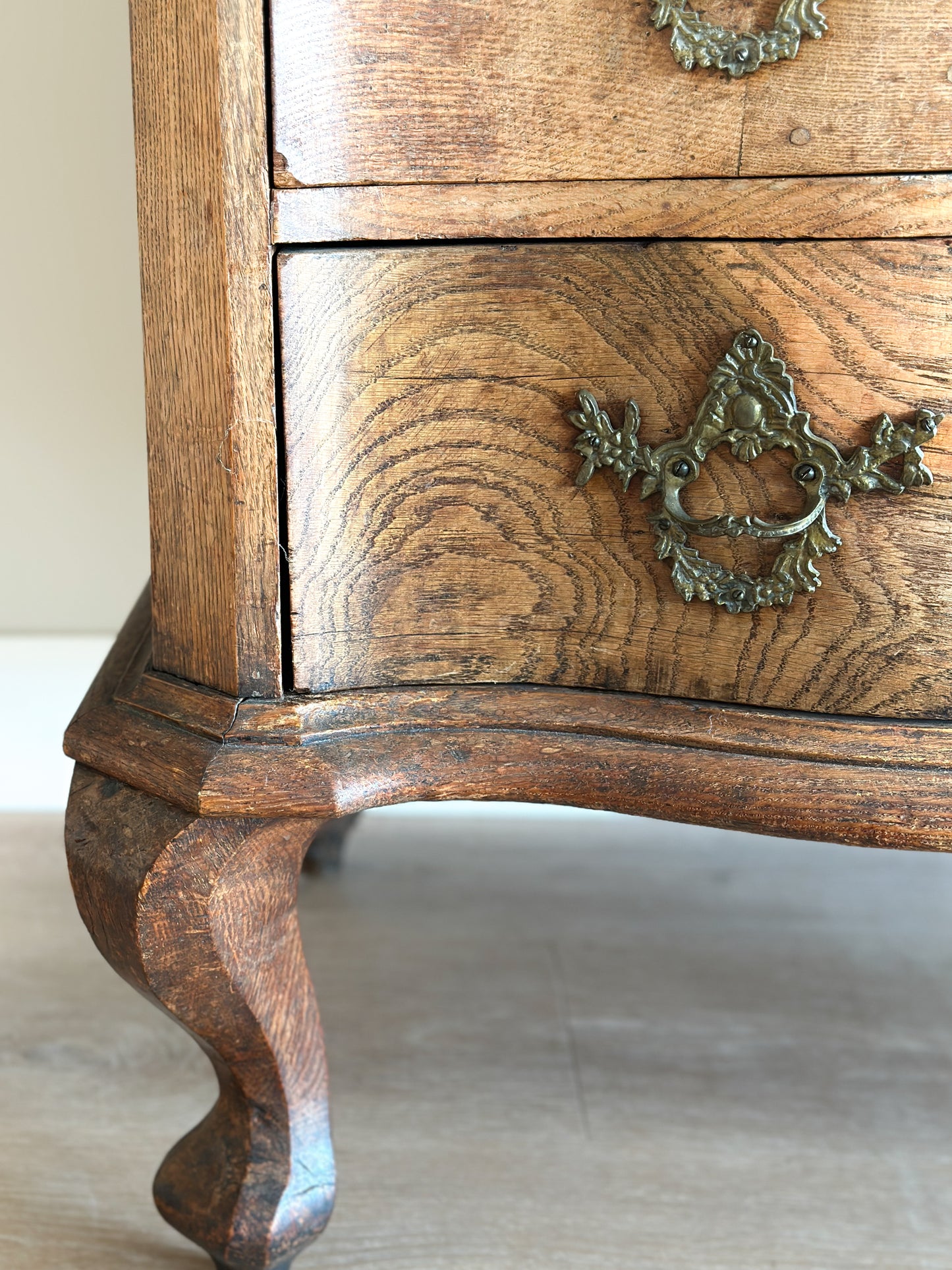 Large Antique French Walnut Commode Arbalette/Chest of Drawers